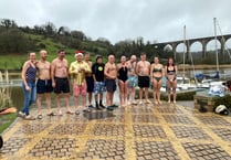 Swimmers braved the cold for Christmas day dip