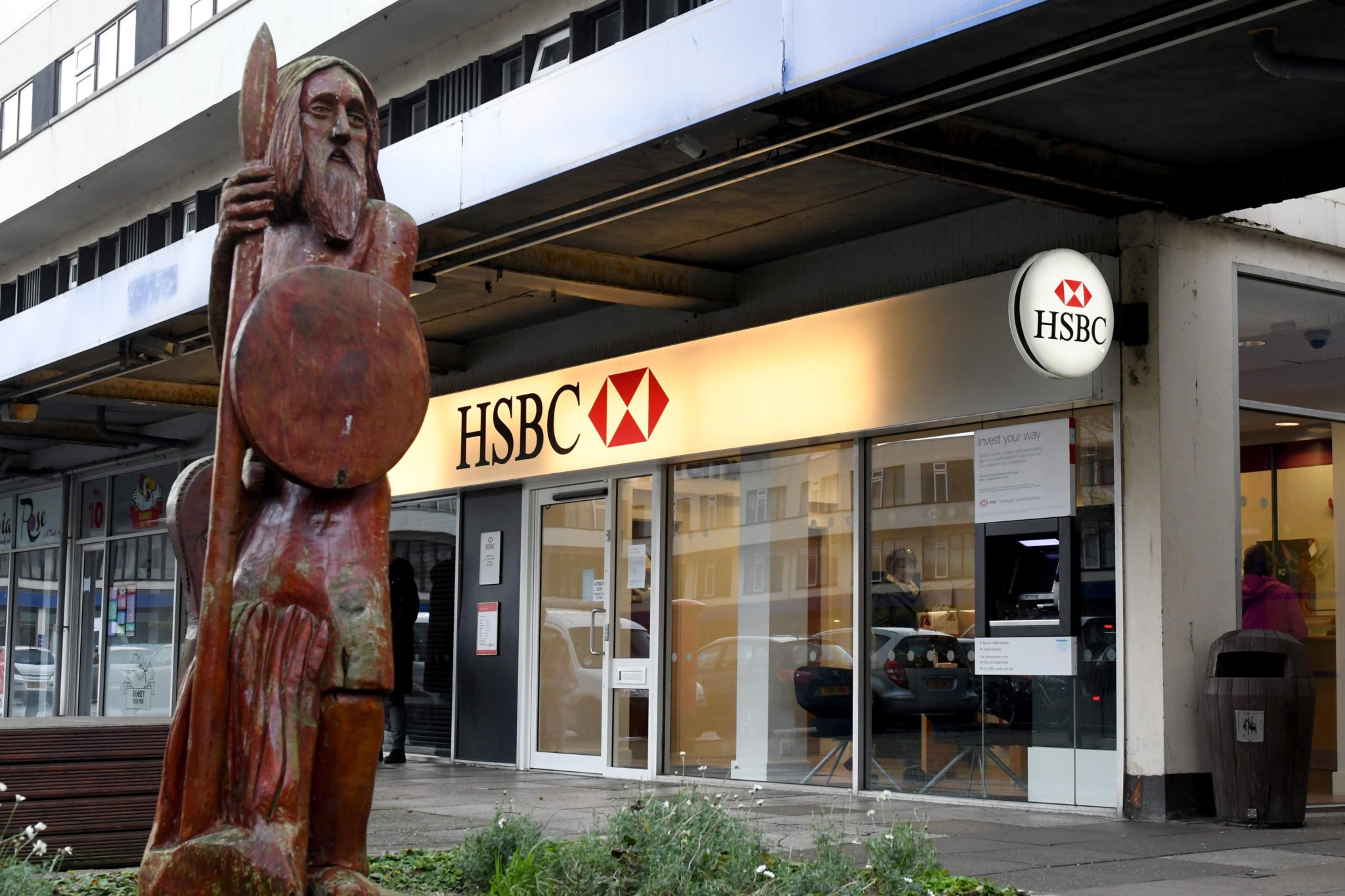 HSBC Bank branch in St Paul’s Square, Ramsey -