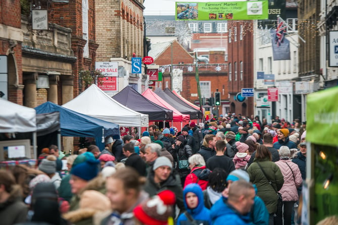 Market stalls in The Borough, Farnham: A once-a-year event, or a vision of the future?