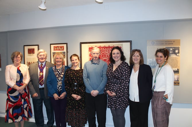 Book launch attendees (left to right): Melanie Odell, museum chairman; John Robini, mayor’s consort; Jacquie Keen, mayor; Catherine Eyre, author; Robert Neller, collections officer; Rhiannon Jones, assistant curator; Julia Tanner, curator; Jo-Anne Buckrell, researcher