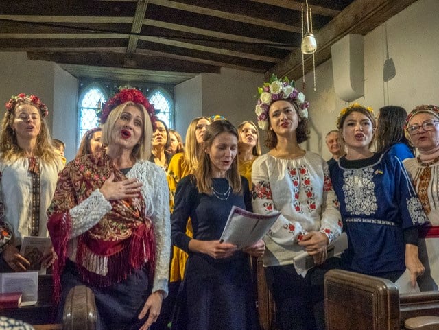 Ukraine Xmas nativity at Brentor Church