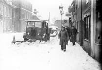 From The Archive: A very snowy New Year’s Day in Downing Street, Farnham in 1951...