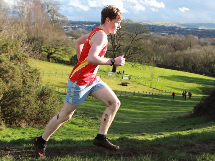 Harris White Sam Perry at Lancs Cross Country Champs Jan 2023
