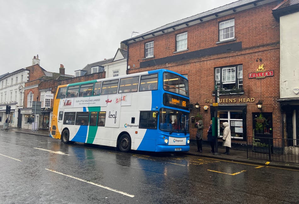 <p>The Stagecoach 65 bus connects Alton to Bentley, Farnham and Guildford</p>