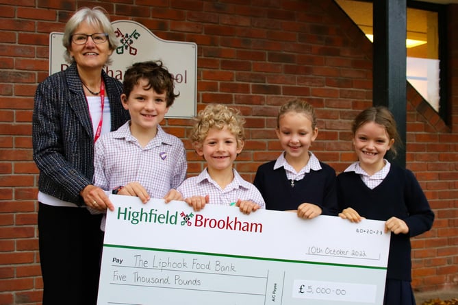 Highfield and Brookham Schools raised £5,000 for Liphook food bank