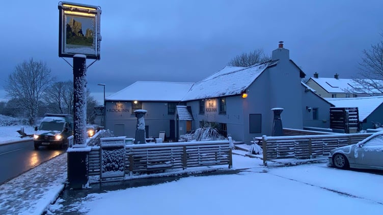 The Rock Inn, Roche, early this morning