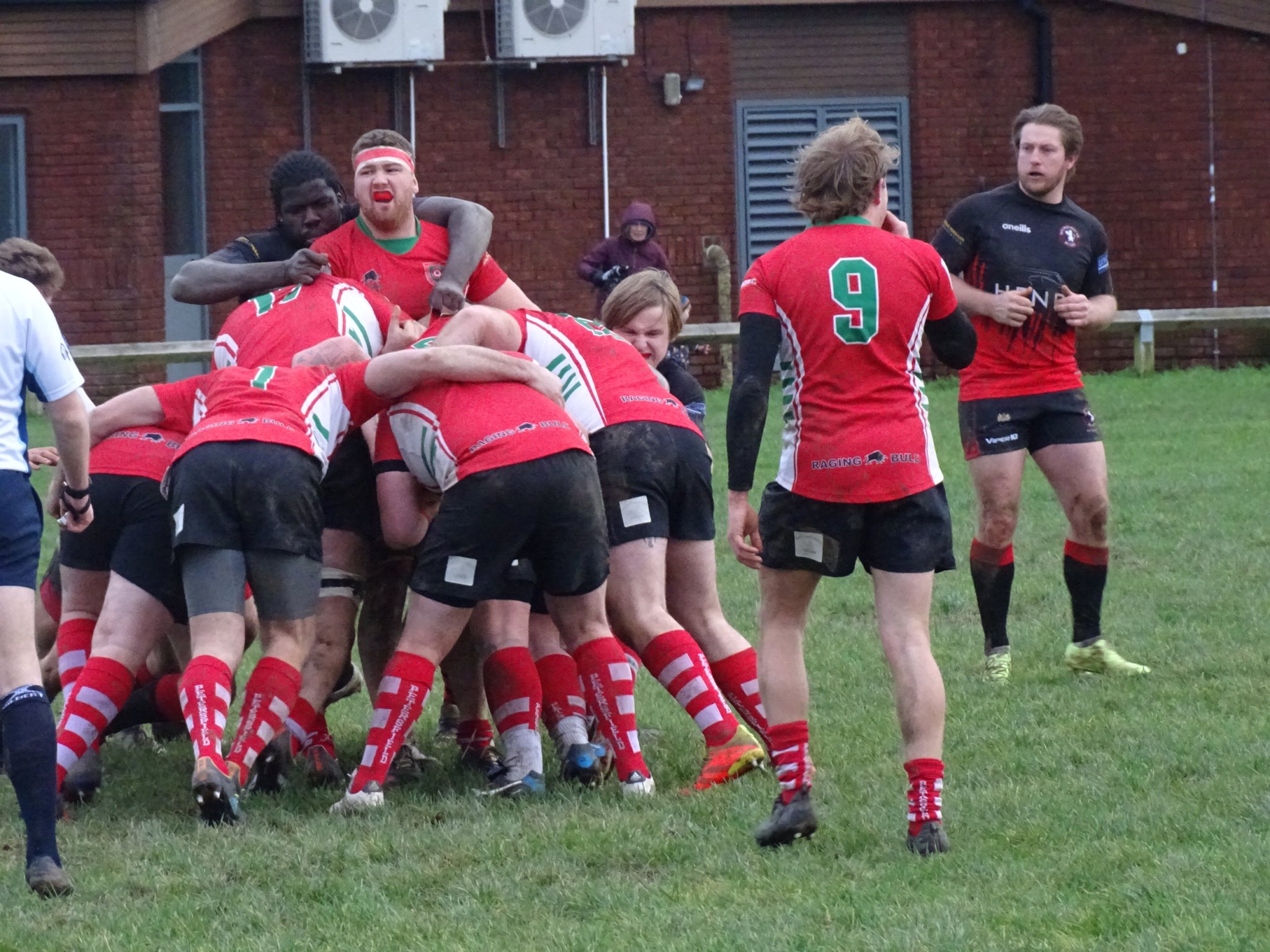 Ryan Morse leads a rolling maul for Petersfield