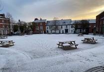 Blanket of snow over Crediton