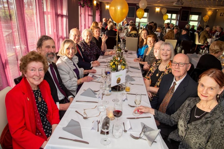 Guests celebrate the 100th anniversary of the Cleveland Medal at an event at The Talk of the Town, in Douglas