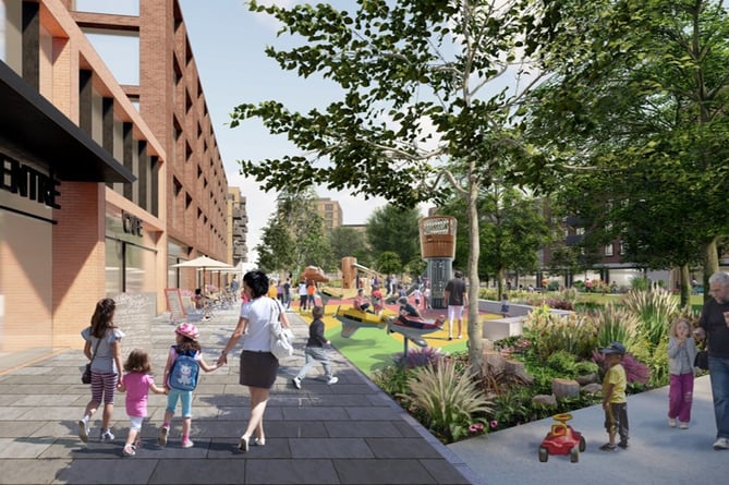 Farnborough's new Civic Quarter, as awarded £20 million funding from the government's Levelling Up Fund