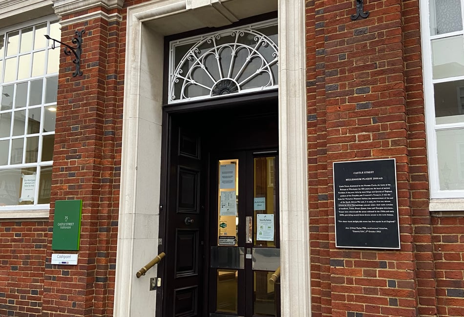 <p>Farnham's Lloyds Bank branch is to close this October after development plans surfaced late last year</p>