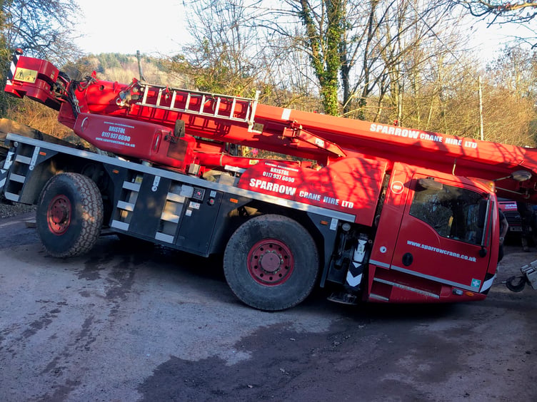 A 50 ton crane got stuck in a ditch last year just yards down the road