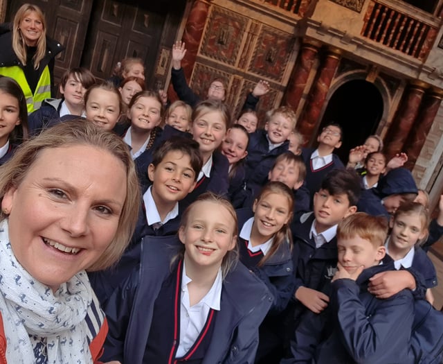 Royal Prep School pupils visit the Globe Theatre in London