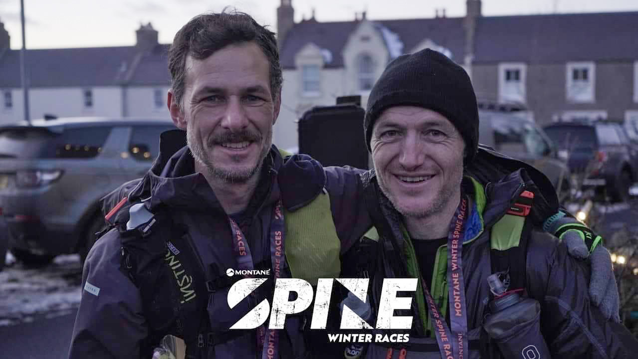 Peel man Orran Smith (right) with Sweden’s Clarens Olsson at the completion of the epic 268-mile run over the full length of the Pennine Way from Derbyshire to the Scottish Borders. They were joint 10th overall