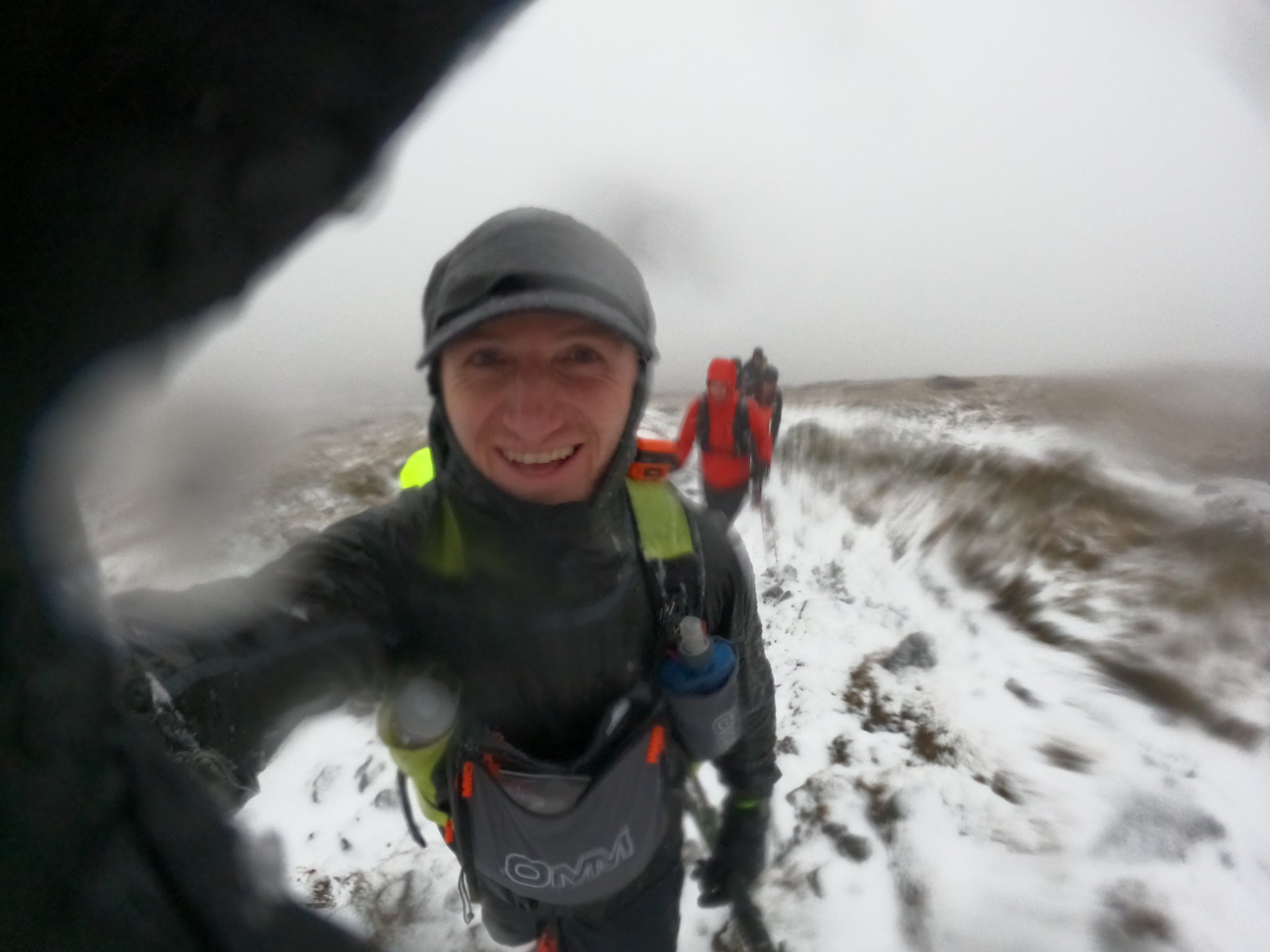 A selfie by Orran in the first 10 kilometres of the opening day last week