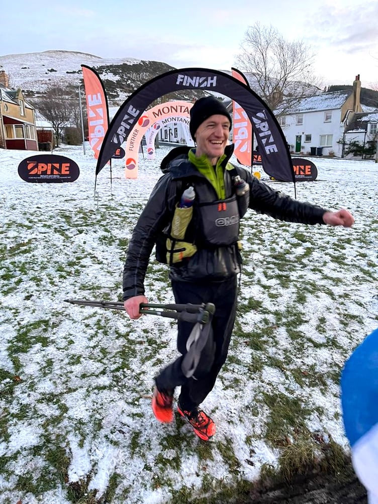 Orran Smith finishes the Montane Spine Race