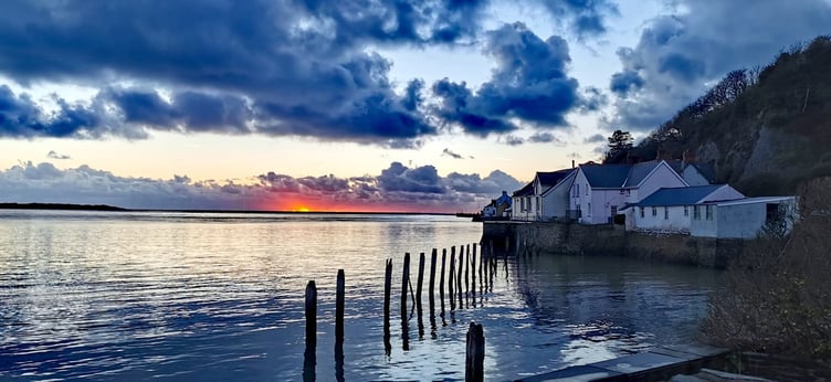 Llinos Furneaux caught the sunset at Penhelig on a peaceful evening