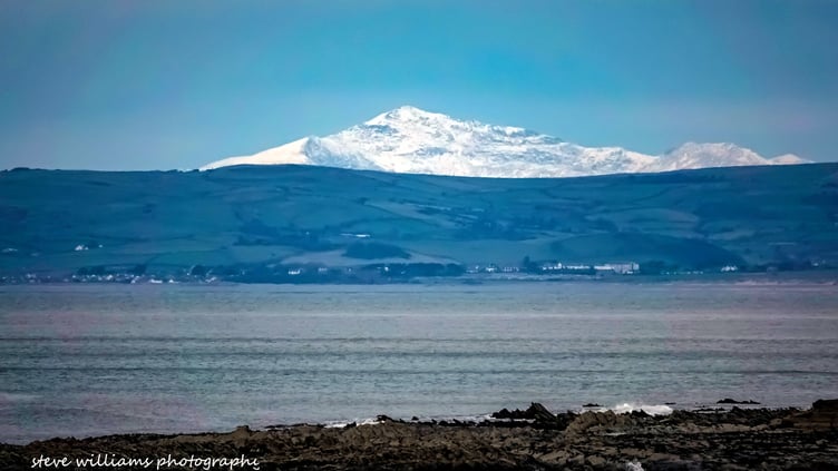 Steve Williams took this image looking towards a snow-capped Snowdon