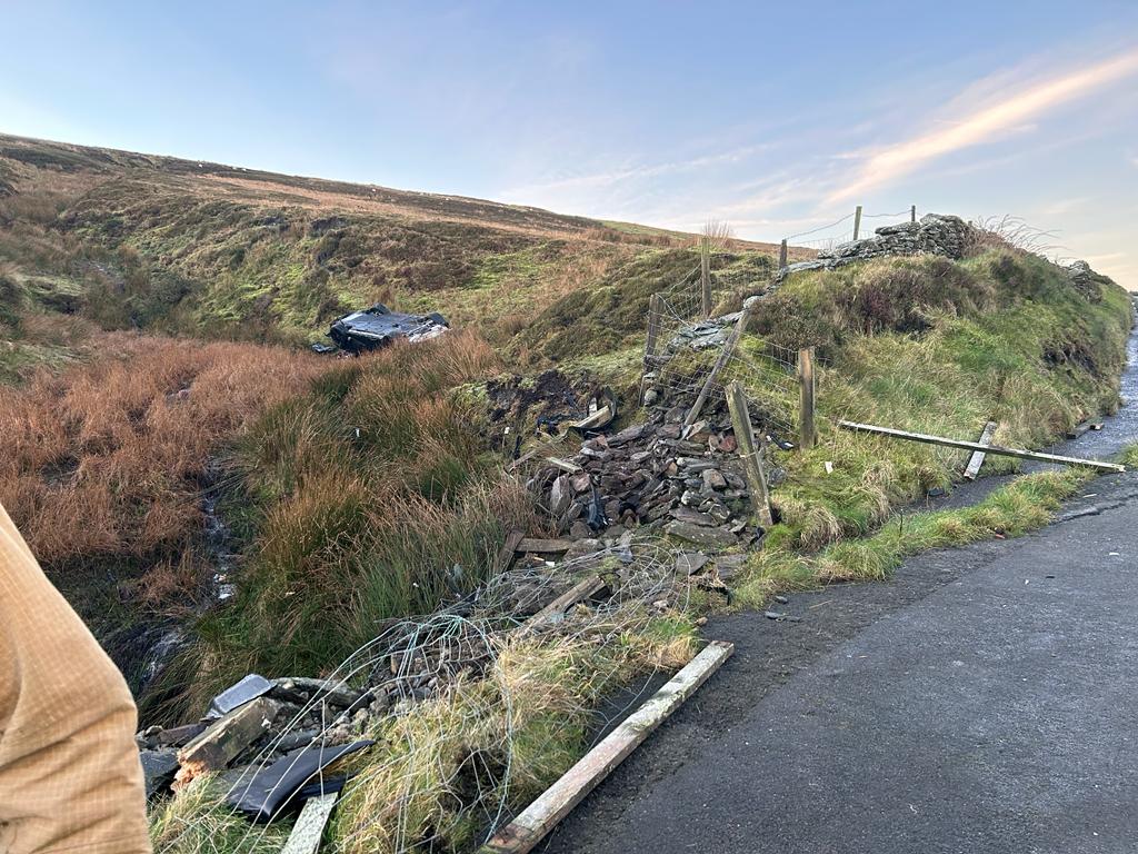 Car crash on Mountain Road