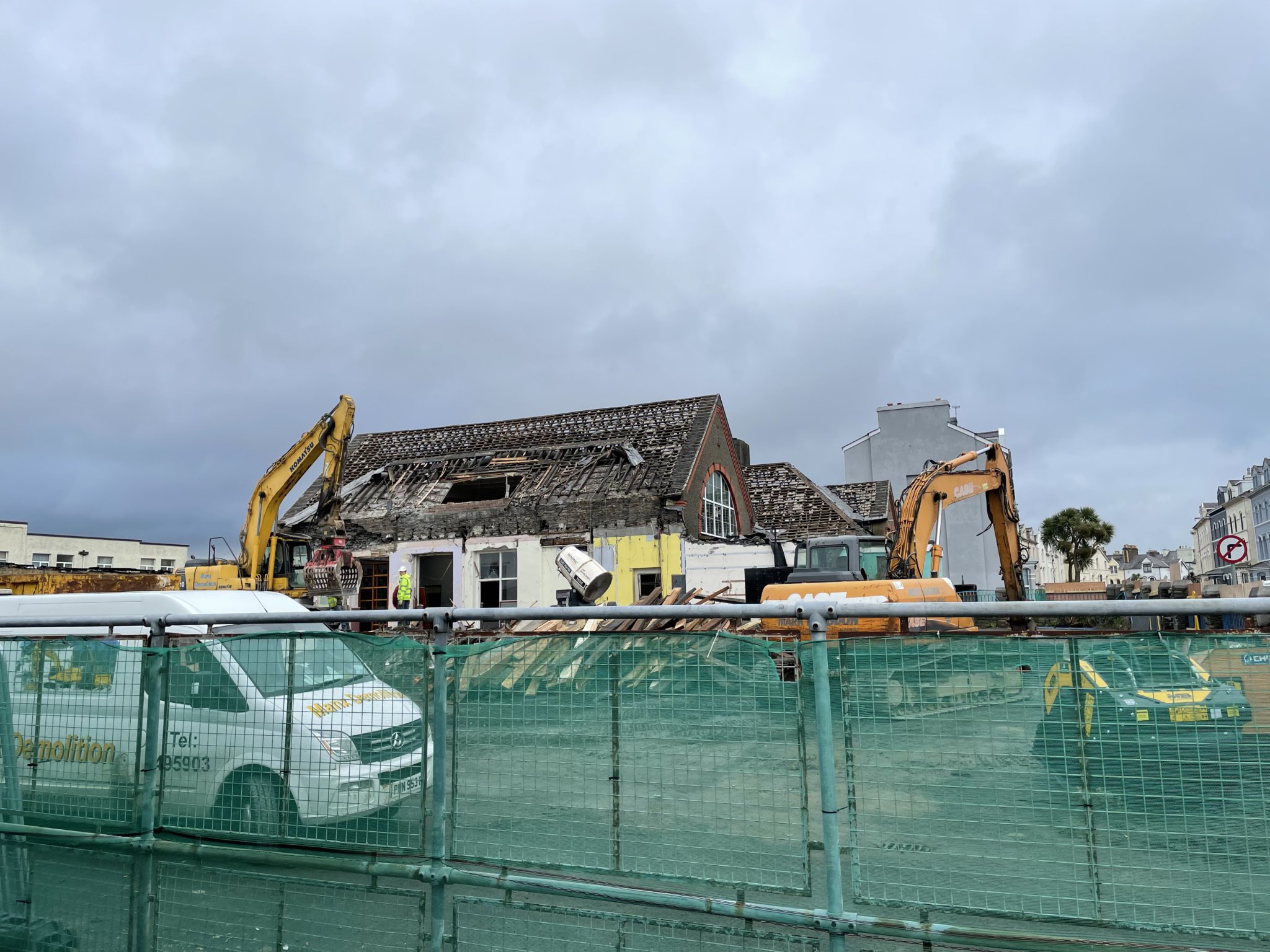 The demolition of Ballacloan Infants' School