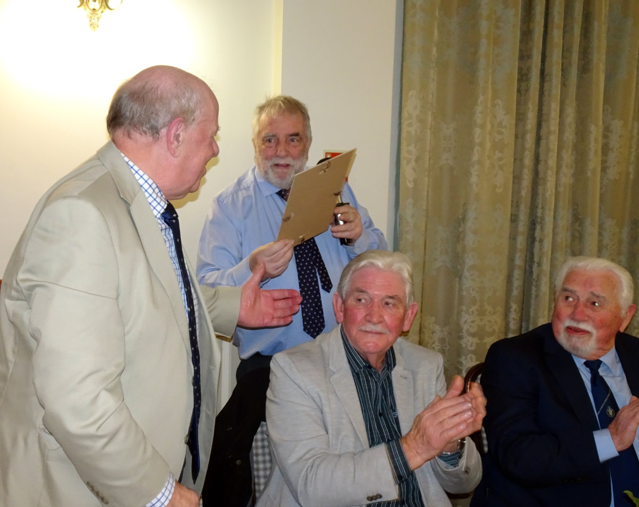 Bass Gordon Hughes receives his 15Yr Service Award