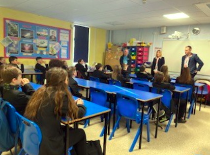 Students at Saltash Community Academy were visited by some Royal Navy chefs