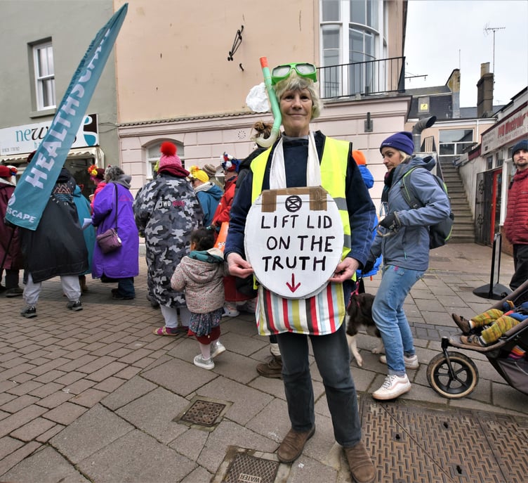 Around 200 people took part in a ‘Dirty Water’ protest at Teignmouth’s Back Beach on Saturday as part of the Dirty Water Nationwide Protests, a collaborative campaign involving Extinction Rebellion and a broad range of campaigning groups which say they want to highlight the ongoing pollution of the seas and inland waterways.
Pictures: Mike Puleston (Jan 2023)