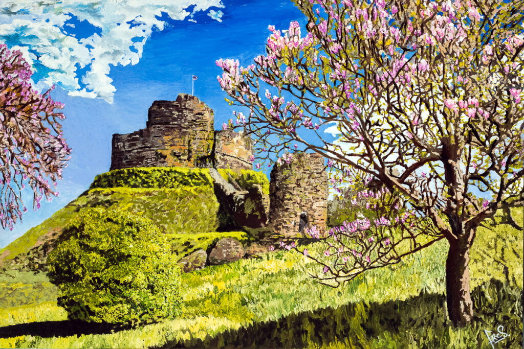 The painting of Launceston Castle