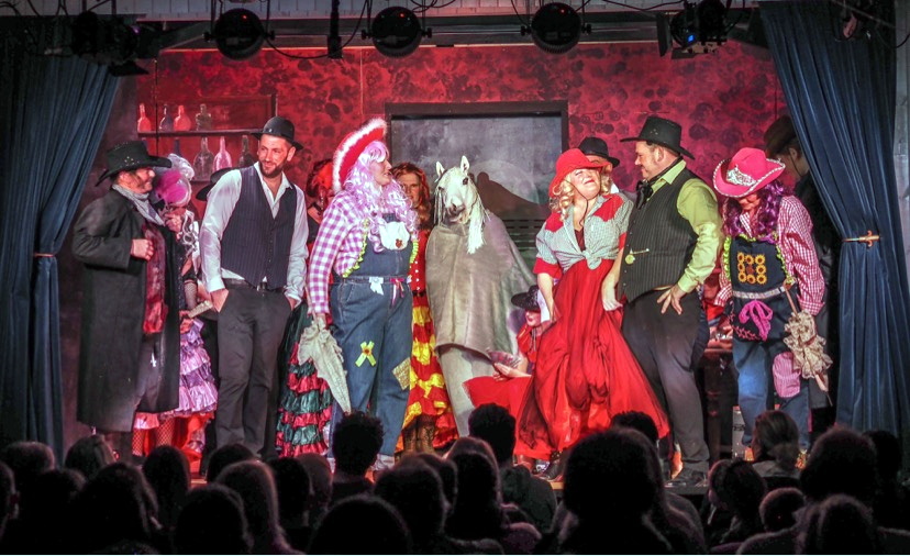 Pictured: Lewannick Amateur Dramatic Society were delighted to once again tred the boards for this year’s pantomime “The Good, The Bad & The Ugly Sisters”