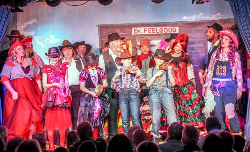 Pictured: Lewannick Amateur Dramatic Society were delighted to once again tred the boards for this year’s pantomime “The Good, The Bad & The Ugly Sisters”