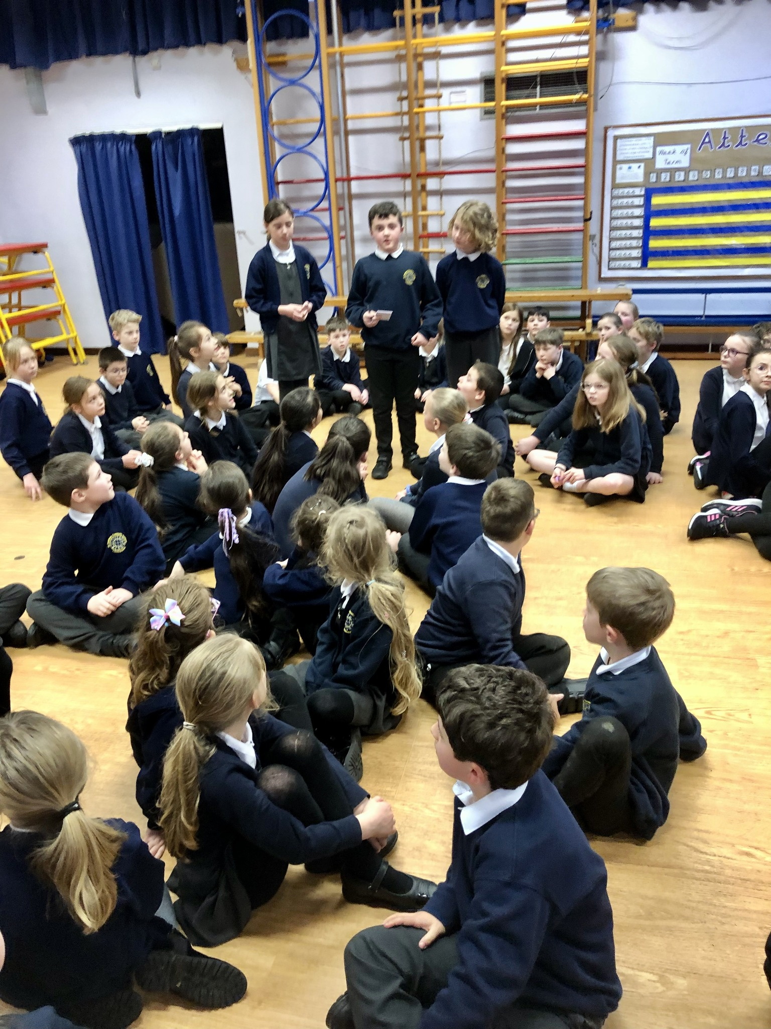 Children were separated into groups to discuss their ‘rights’, before sharing what they thought were the most important rights with the rest of the groups