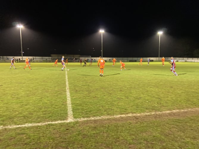 Action from Badshot Lea’s 8-0 win against Alton