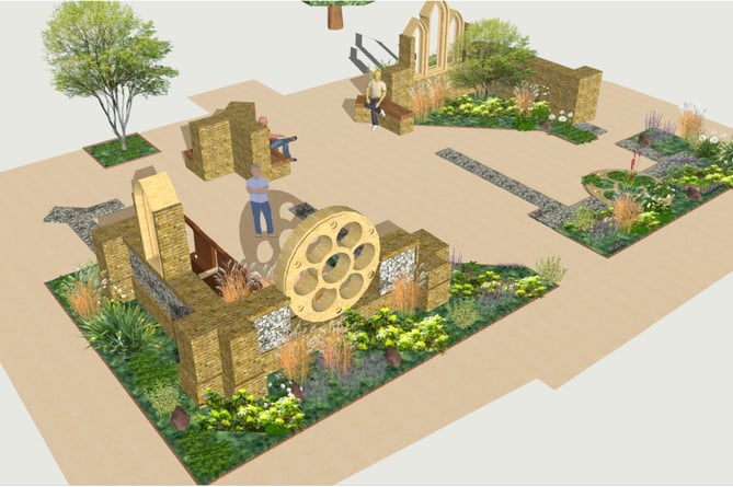 A visualisation of the new Hale chapels memorial garden