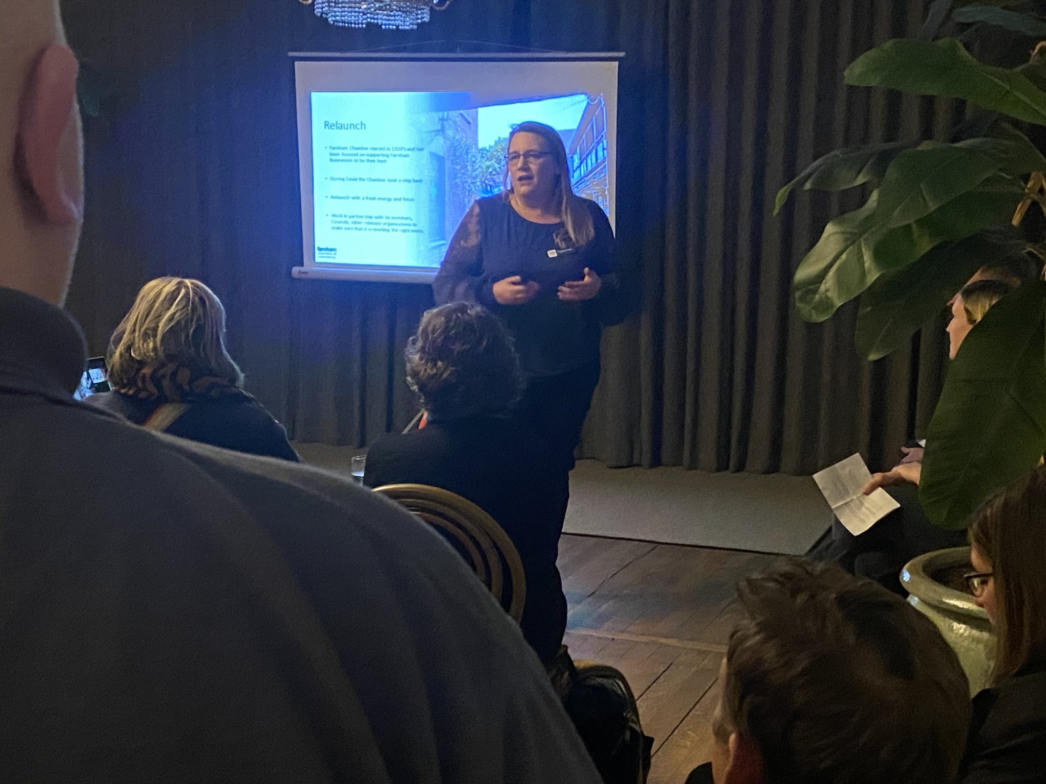 More than 70 businesses were represented when the new leadership team revealed their plans for the new-look chamber of commerce at The Bush Hotel