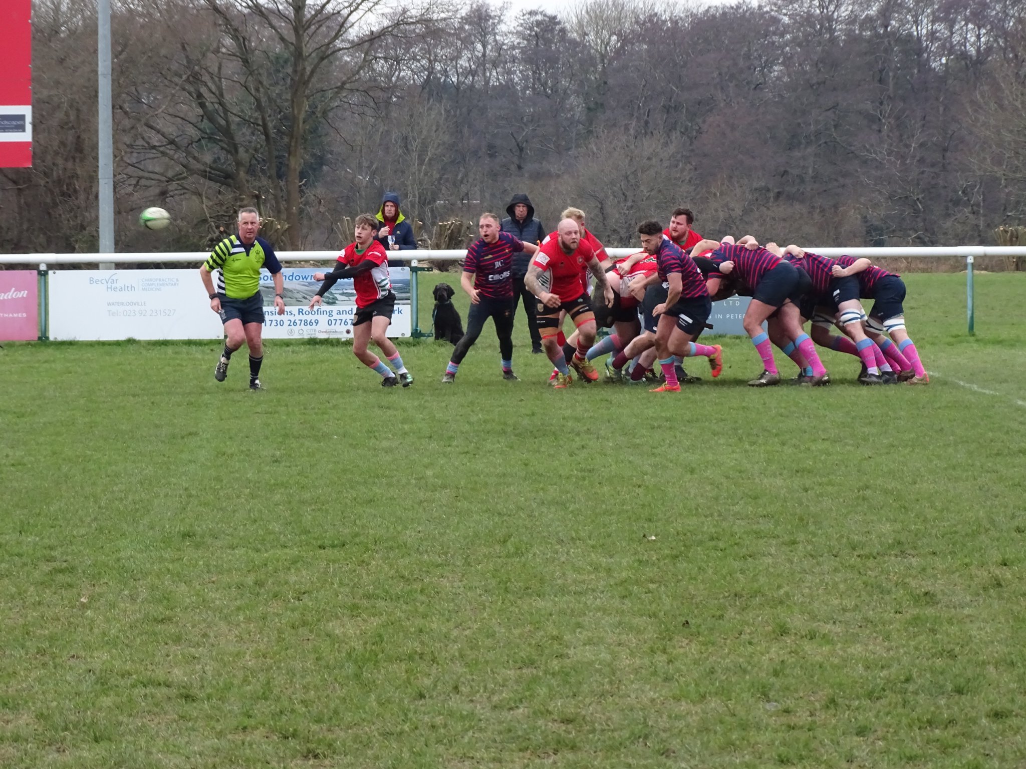 Petersfield’s Archie Whitear launches a pass
