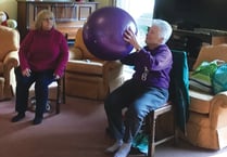 84-year-old fitness instructor puts her class through their paces