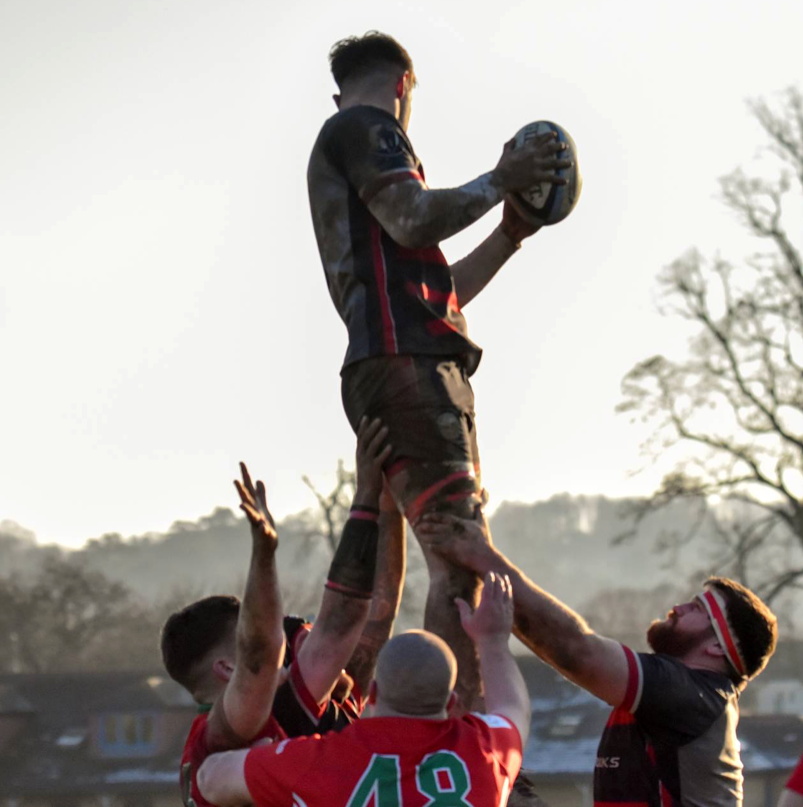 Ben Burrage was dominant in the lineout for Alton