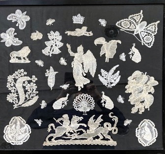 The selection of Shaldon Lace that has been donated to the museum.
Pictures: Teign Heritage Centre (jan 2023)
