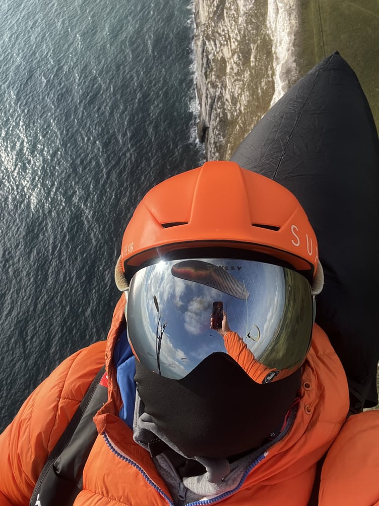 A ‘selfie’ above the clifftops