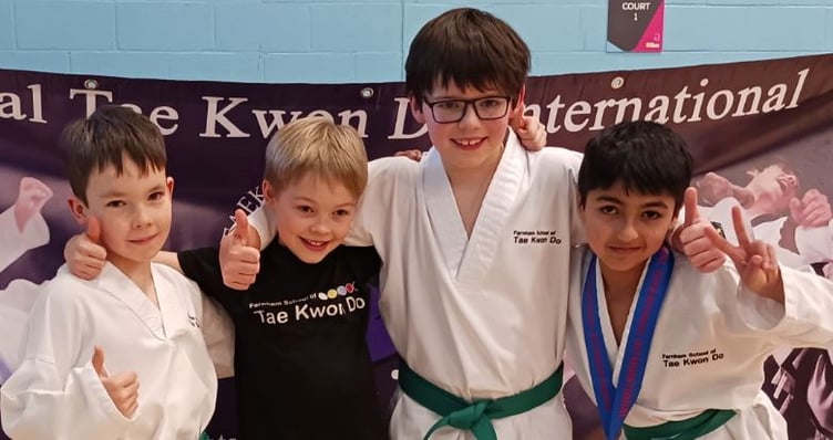Young squad members, Freddie Porter, William Cary, Finn Price-Tooth and Ankido Hussen