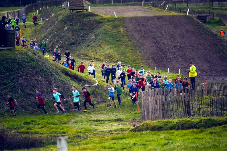 The Year 3 and 4 boys race