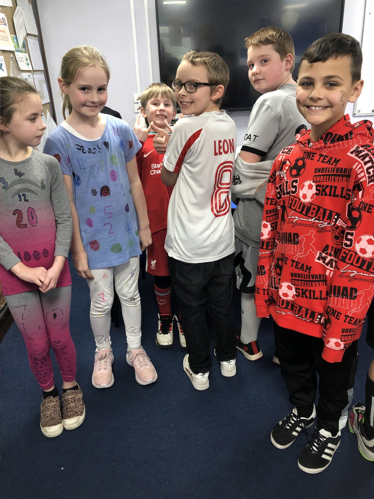 The children came dressed as different representations of numbers to show how they are used in everyday life