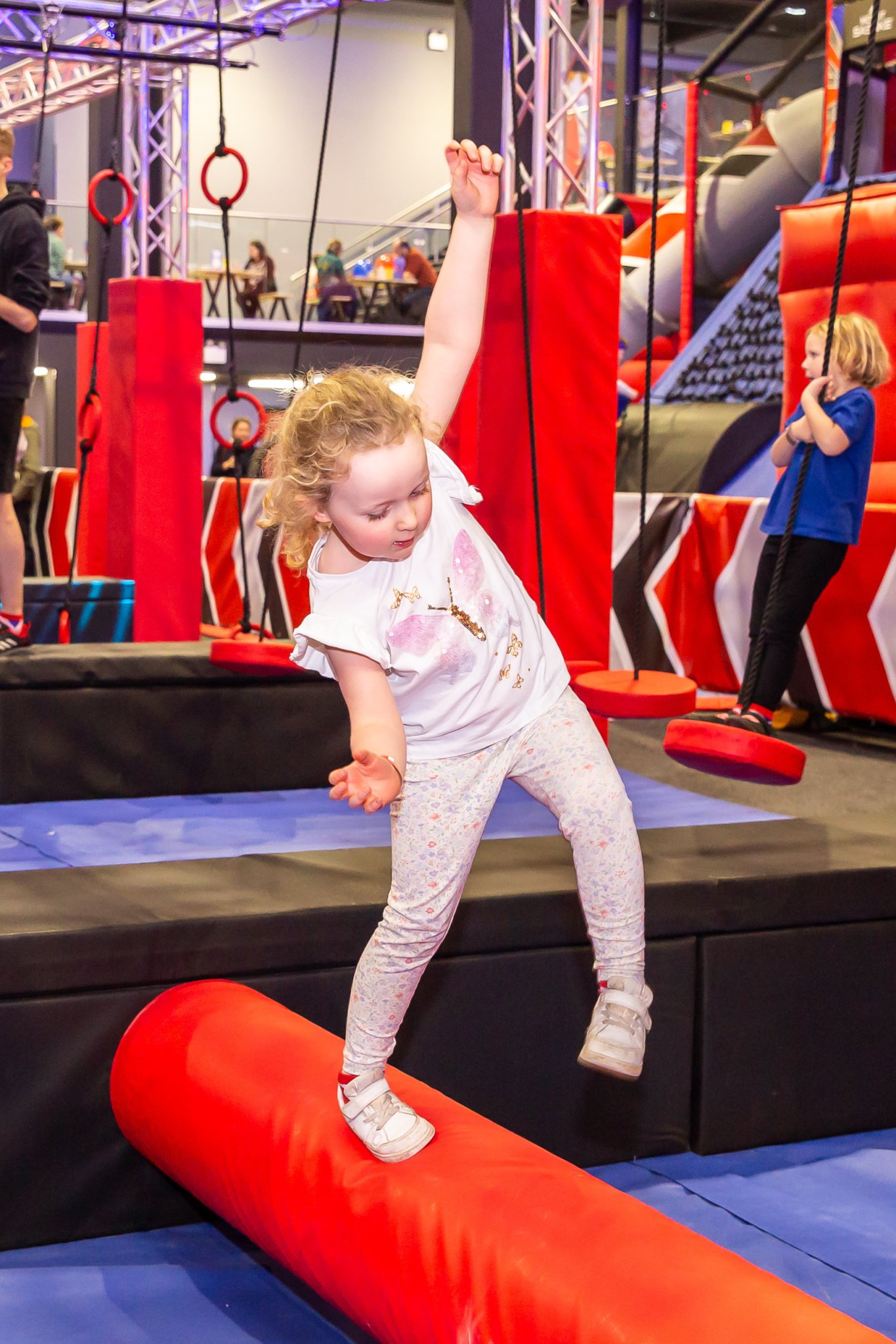 WARM WELCOME – Chris Kamara and Ben Shephard, co-presenters of the popular Ninja Warrior TV show, launched the new adventure park, which was filled with visitors testing themselves against the many obstacles.
Pictures: Anthony Gurr