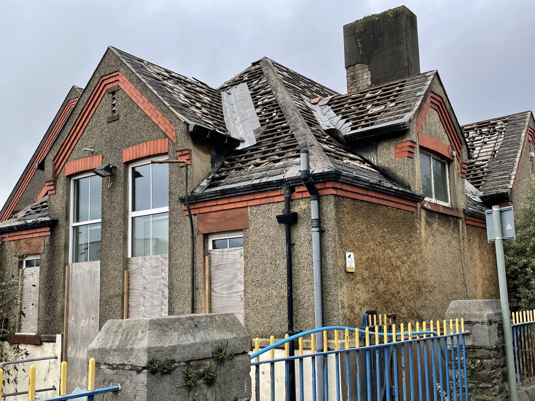 The demolition of Ballacloan Infants' School