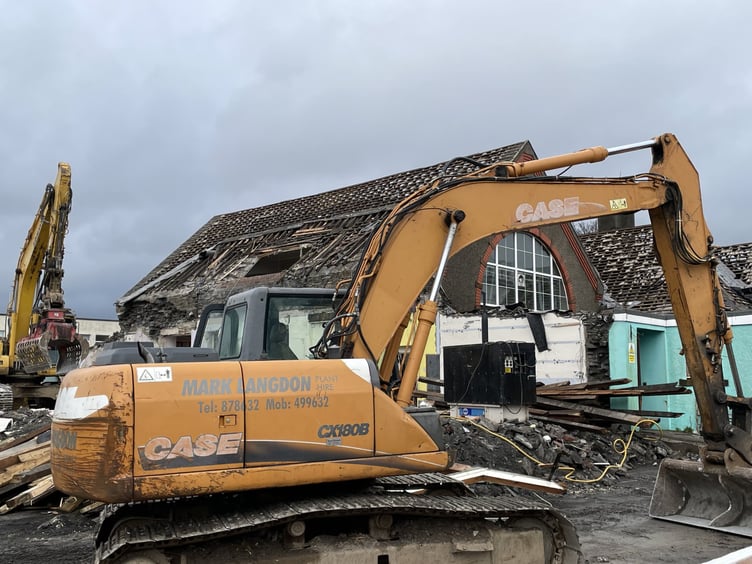 The demolition of Ballacloan Infants' School