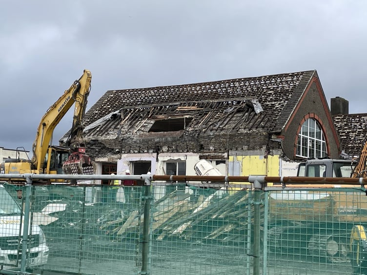 The demolition of Ballacloan Infants' School