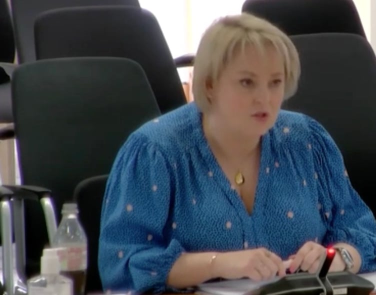 Surrey police and crime commissioner Lisa Townsend addresses the Police and Crime Panel budget hearing