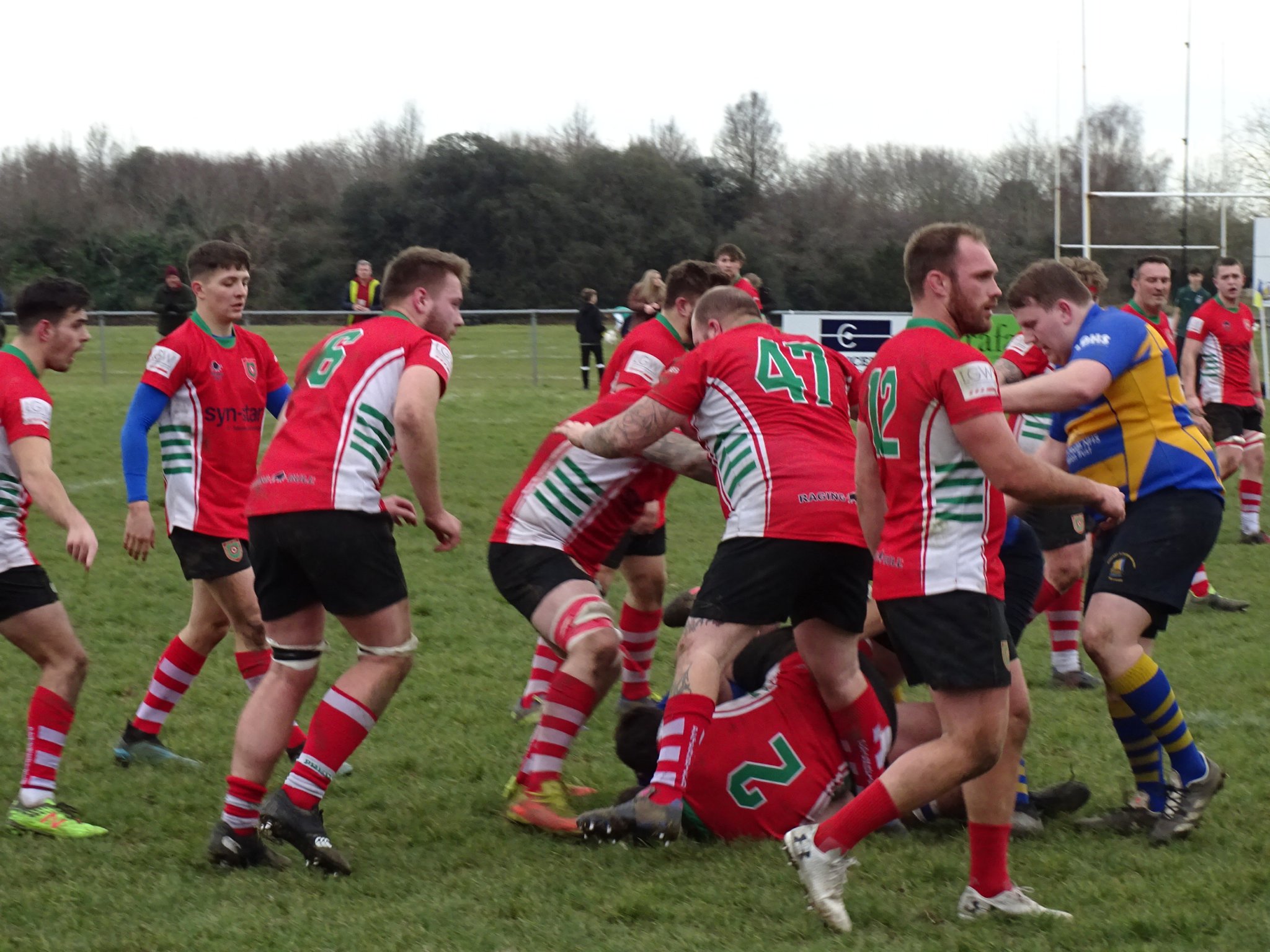 Petersfield ruck during their 41-19 defeat at Gosport and Fareham on Saturday