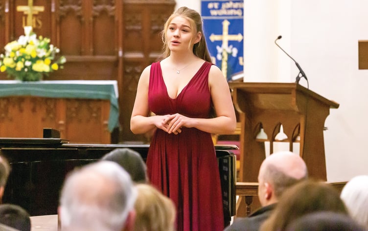 Emily Hallett was most promising young singer.