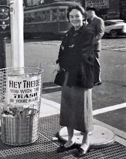 Eileen on a trip to America